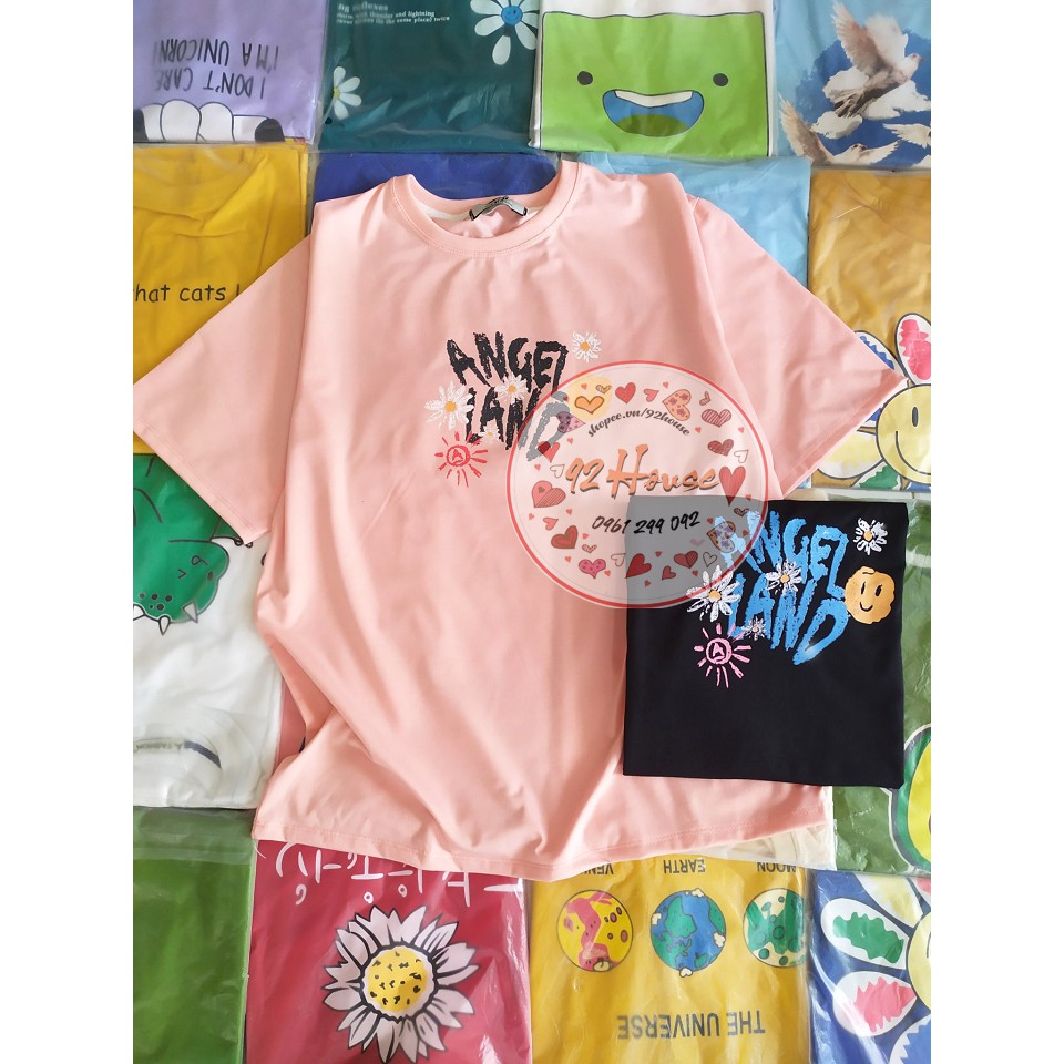 Áo thun unisex nam nữ freesize form rộng tay lỡ Đám mây trái tim / Áo phông rộng