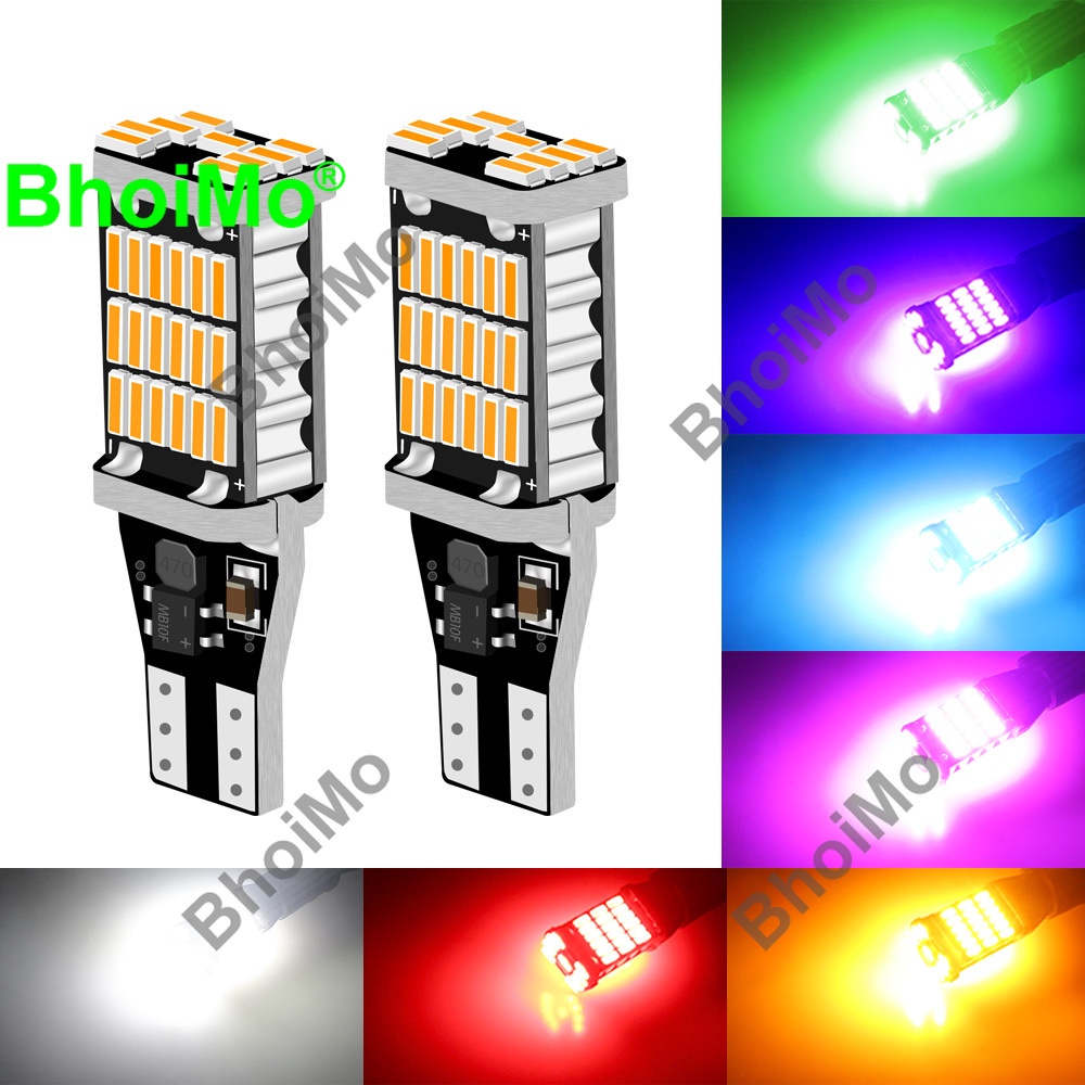 Đèn LED lùi đỗ xe/báo hiệu rẽ T15 45SMD W16W 4014 920 921 912 DC12V 6000K siêu sáng cho mô tô tự động