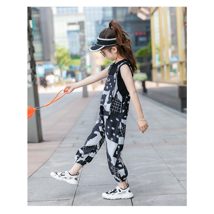 Set Áo Thun Sát Nách + Quần Short Năng Động Thời Trang Cho Bé Gái Từ 2-10 Tuổi