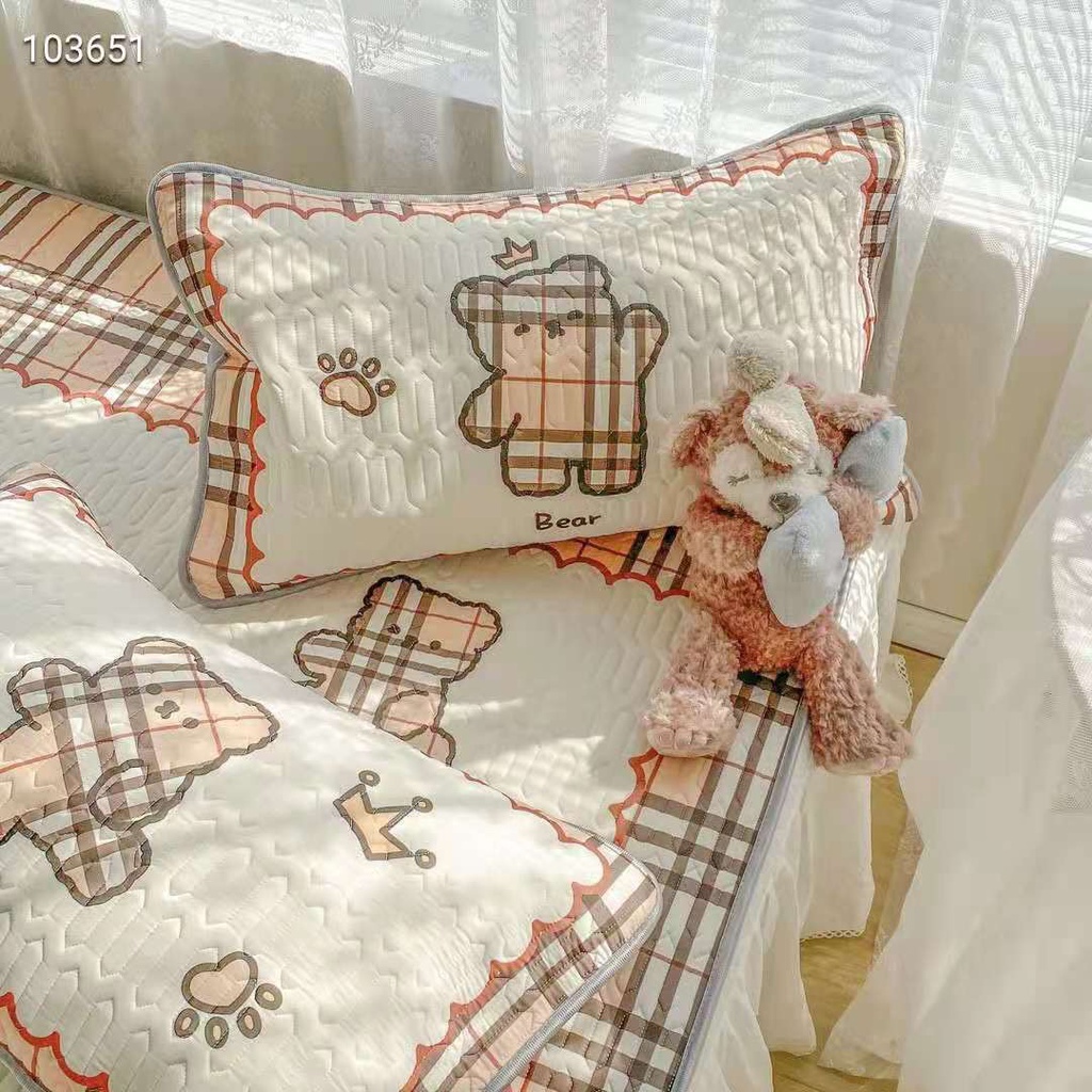 CHIẾU ĐIỀU HÒA CAO SU NON LÀM MÁT 5D GẤU TEDDY