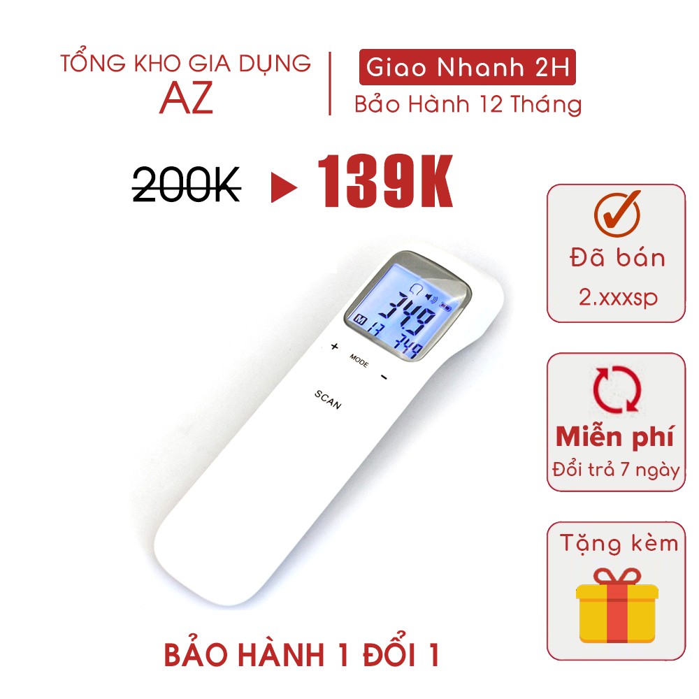 Nhiệt kế điện tử hồng ngoại cảm ứng đo trán đa năng CK-T1803 | MS: K114X01