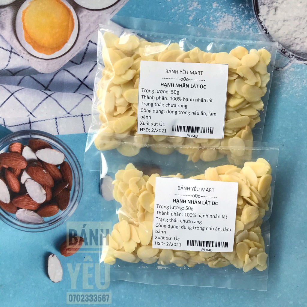 [Mã 77FMCGSALE1 giảm 10% đơn 250K] Hạnh nhân lát Úc gói CHIA-50g - PL84B | BigBuy360 - bigbuy360.vn