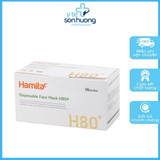 Hàng xuất khẩu Khẩu trang y tế Hamita 3 lớp Hộp 50 cái.