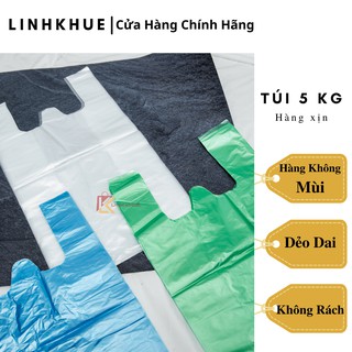 Túi Nilon Hai Quai - Đựng 5kg - Khổ 30 - Sp073 - Hàng Loại 1 - Không Mùi - Dẻo Dai - Không Rách