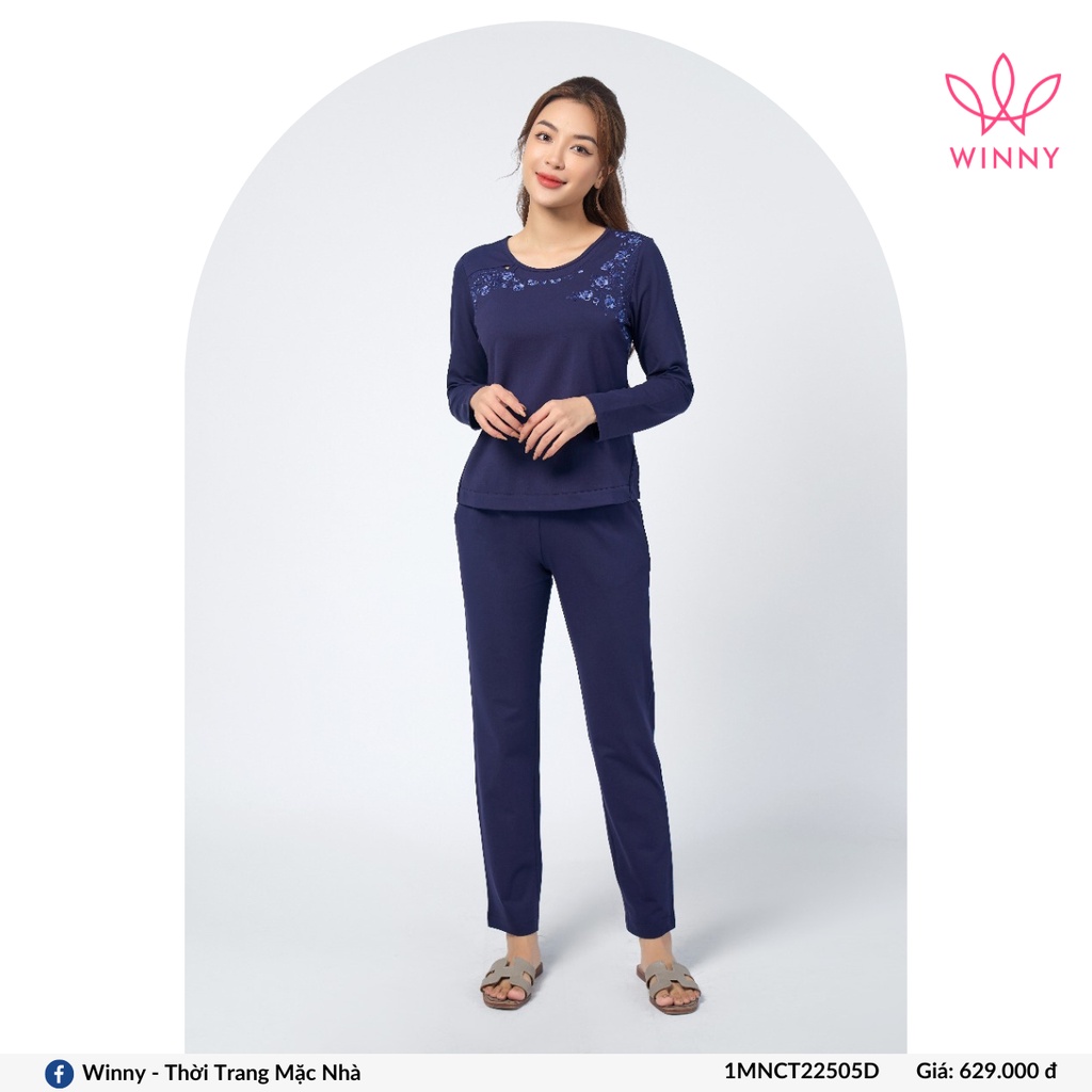 Bộ mặc nhà tay dài quần dài cotton Winny - 1MNCT22505D