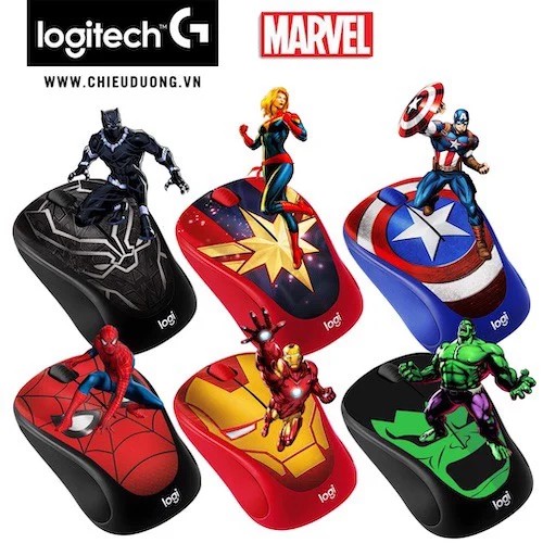 Chuột không dây Logitech M238 Marvel collection