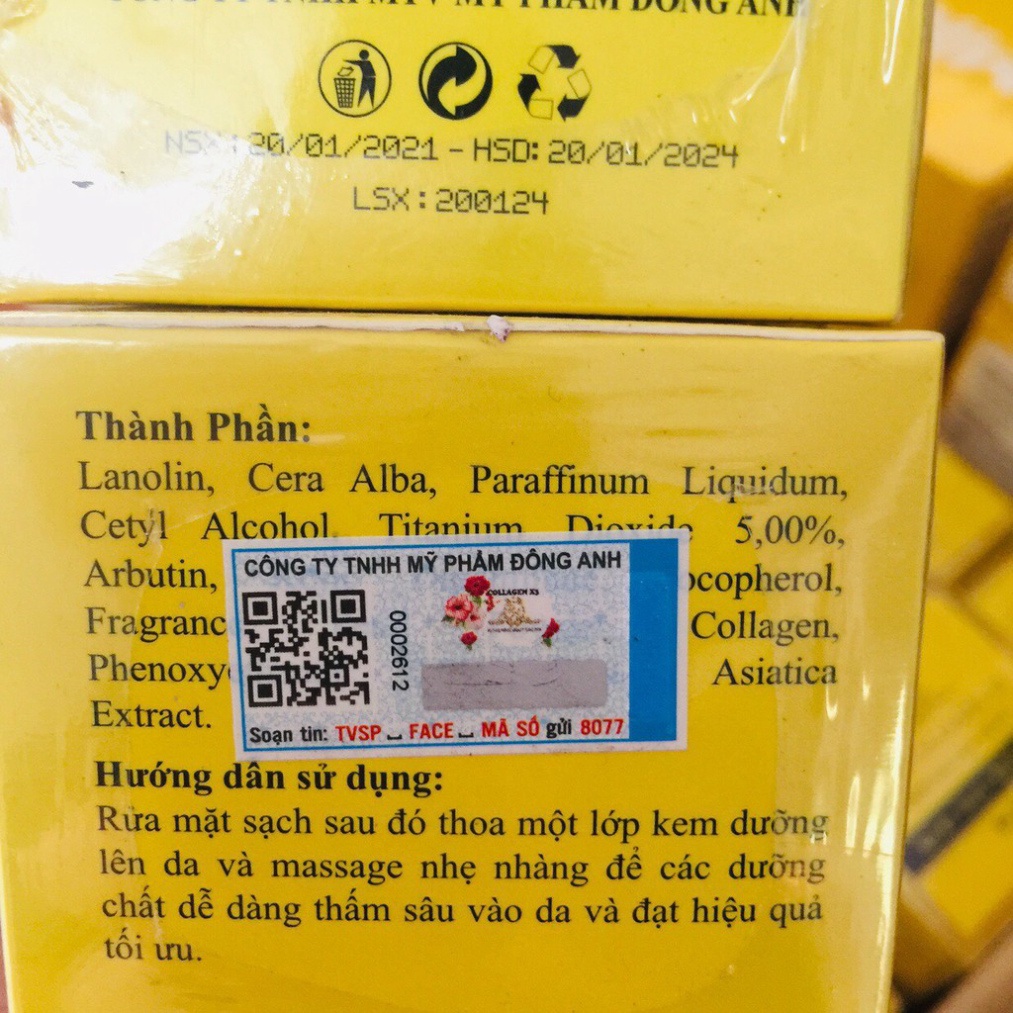 Bộ  Kem Dưỡng Da Mặt Collagen X3 - Serum Dưỡng Trắng Da X3 Đông anh Chính hãng Ngừa Nám Hiệu Quả Holaskin