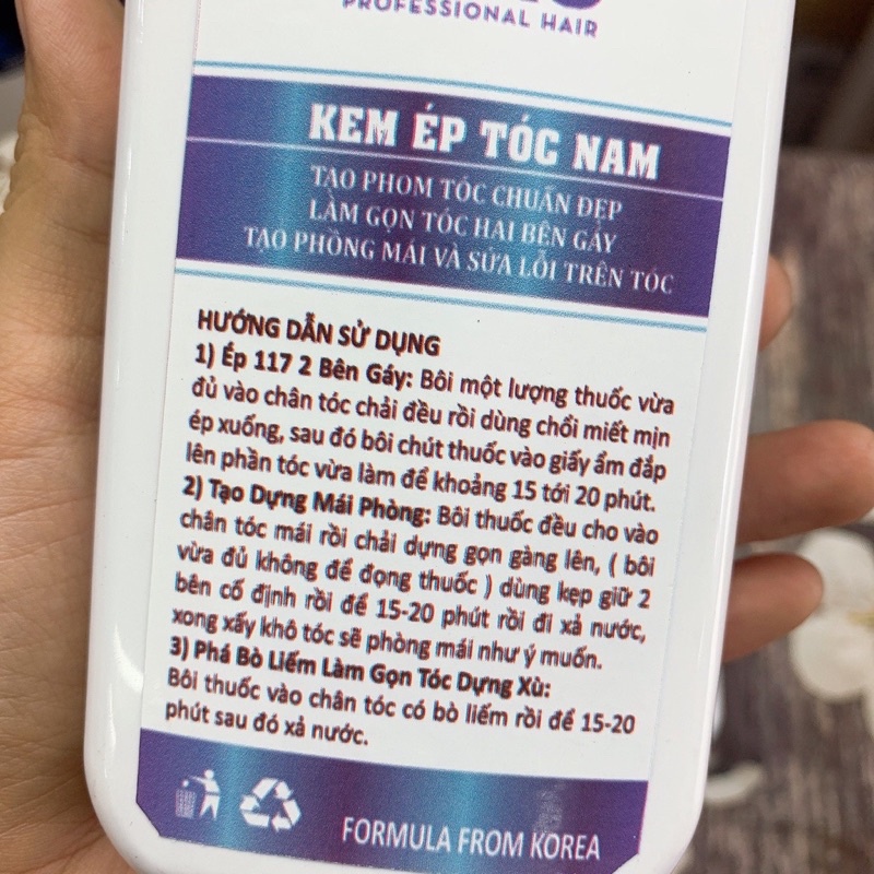 Ép Side Tóc Nam Không Cần Kẹp Nhiệt Xpro 300ml