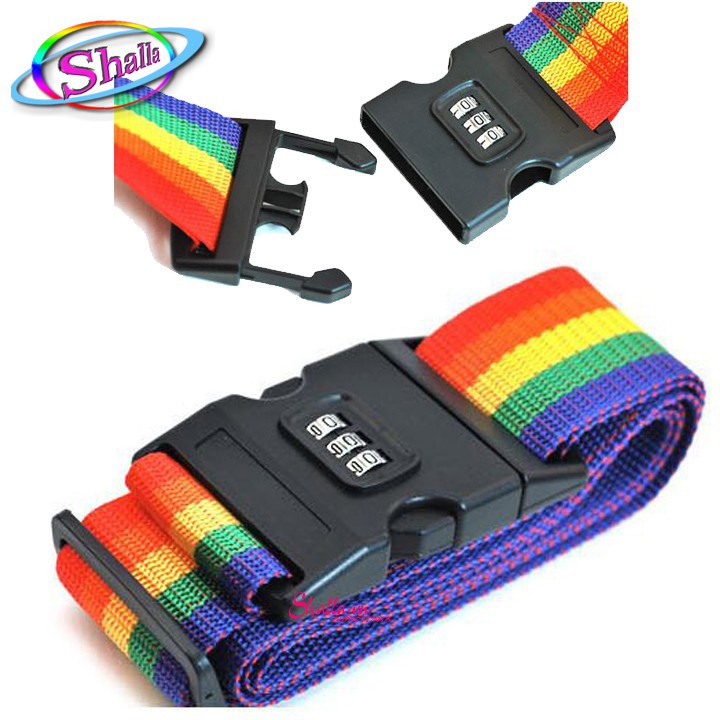 {MẪU MỚI} Dây Đai Vali Khóa Số Thẻ Tên Chống Trộm k15 Shalla