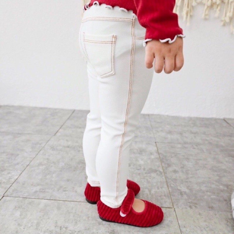 Quần trắng chất giả jean mặc kèm áo dài cho bé sz (8-30kg)