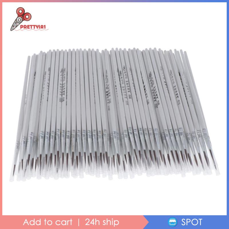 Set 100 Cọ Vẽ Đường Kẻ Mắt 14mm DIY Tiện Dụng