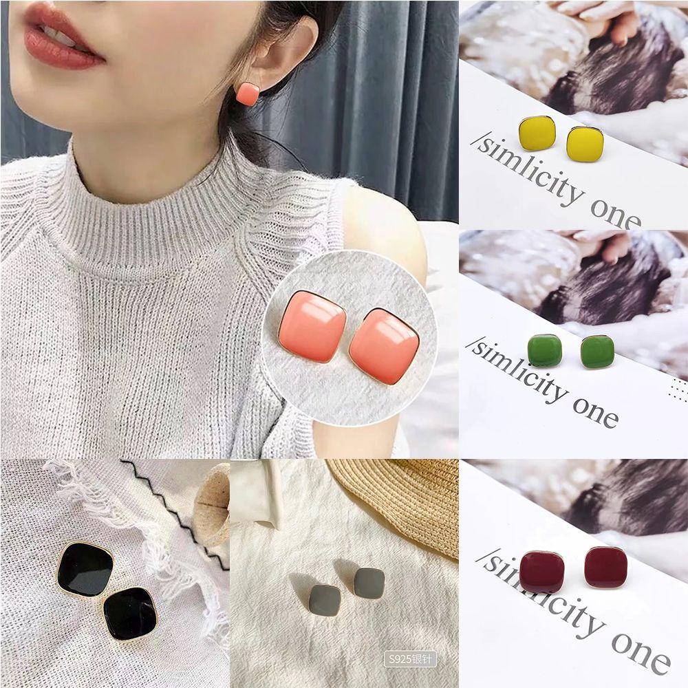 EUCA Bông Tai Hình Học Đơn Giản Dễ Thương Phong Cách Hàn Quốc