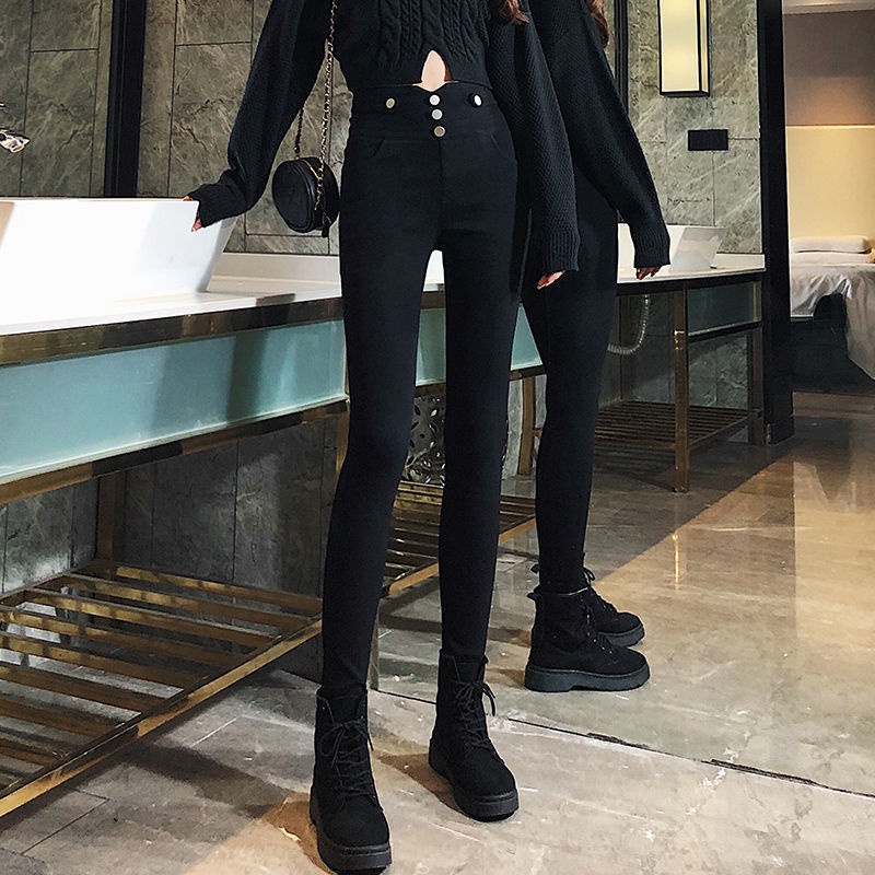 COZOK Quần skinny dáng bút chì lưng cao co giãn