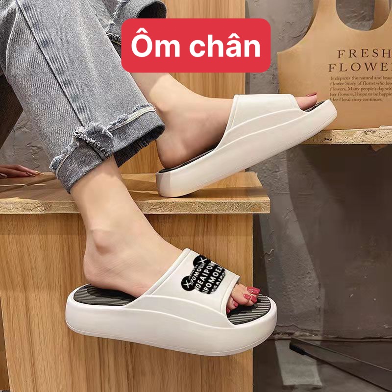 Dép bánh mì nam nữ quai ngang độn đế 3cm basic học sinh chất liệu eva kiểu dáng ulzzang unisex siêu nhẹ-giày dép 97
