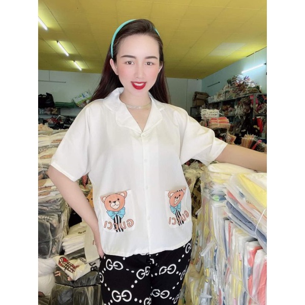 [XẢ KHO] Áo Gấu cánh dơi , quần ống suông