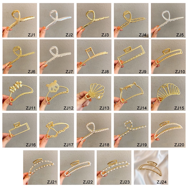 1 Dụng Cụ Nhặt Tóc Sau Lưng - 17 Hình Bướm Chất Liệu Hợp Kim Vàng