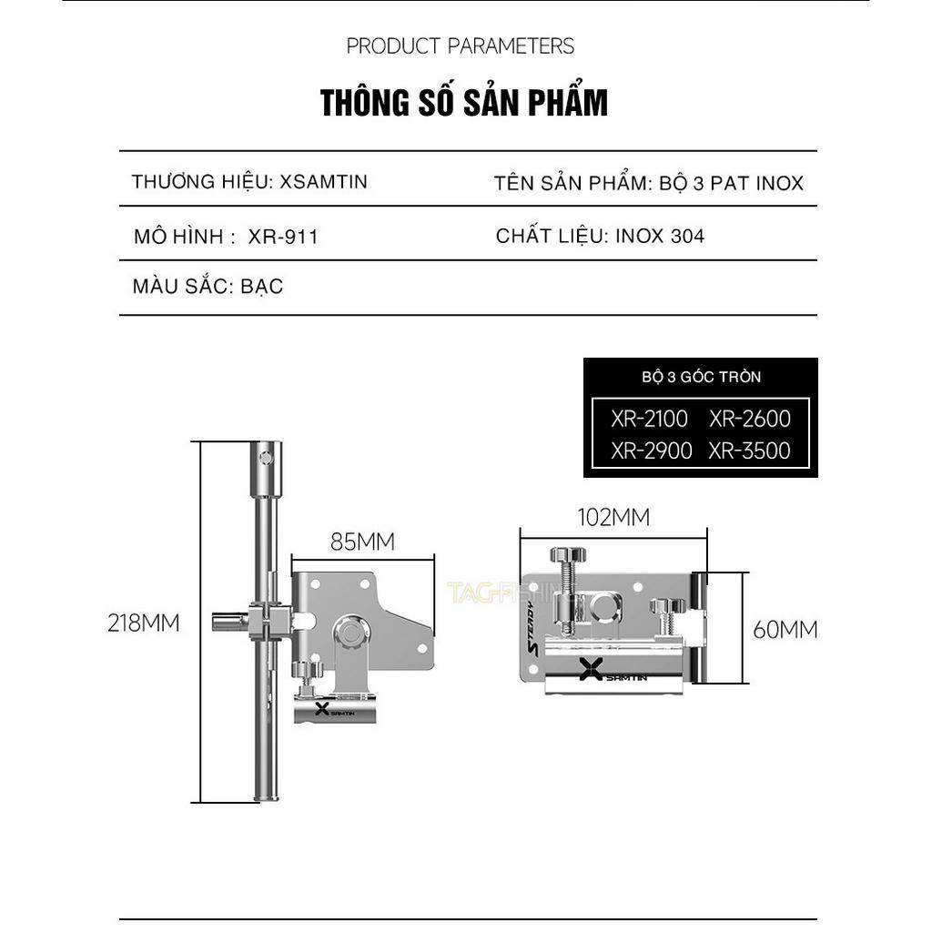 Bộ 3 Pat Inox gài thùng Xsamtin
