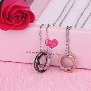 Dây chuyền đôi nhẫn LOVE không gỉ