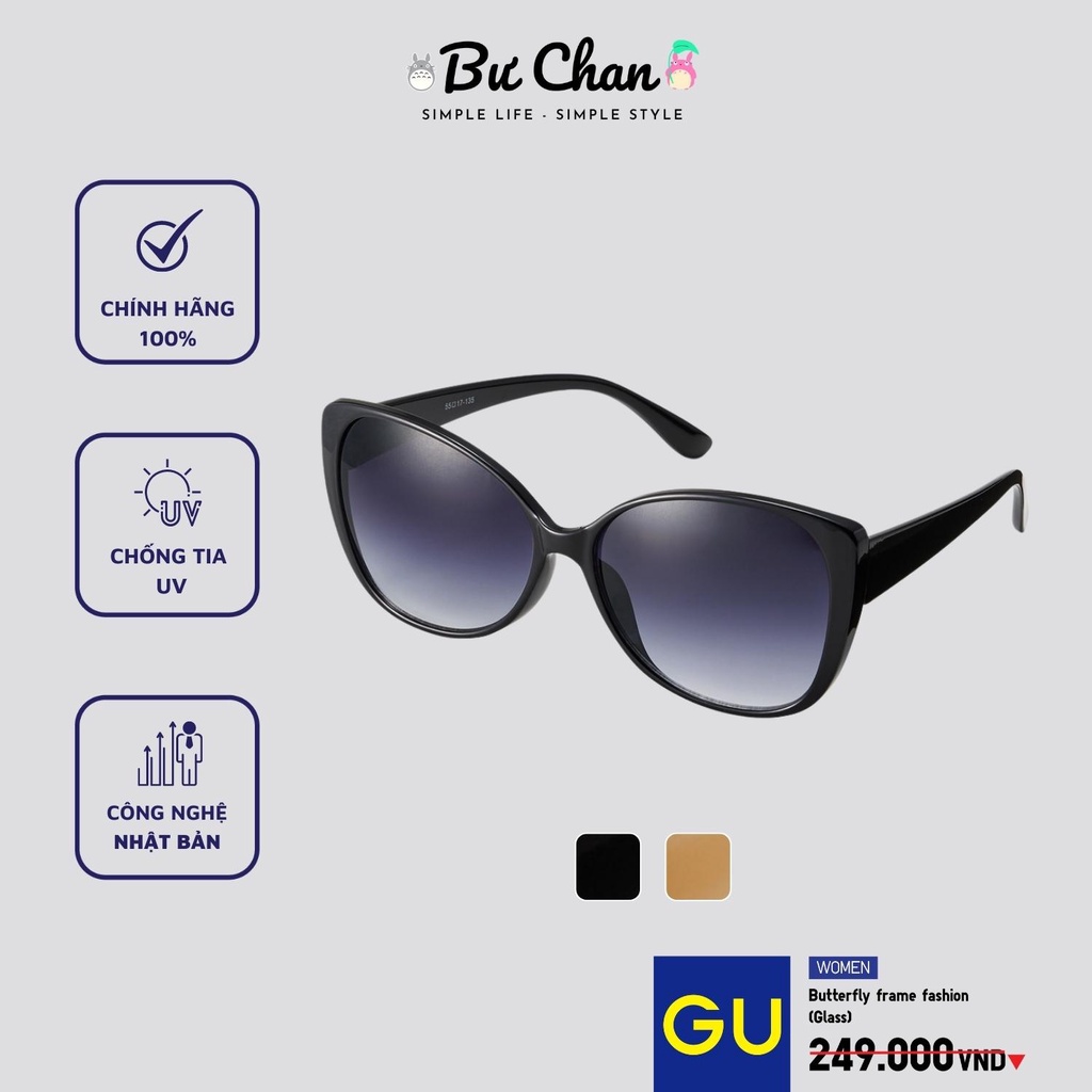 Kính râm GU Nữ Butterfly 2 Thời Trang - Giảm UV ❤️