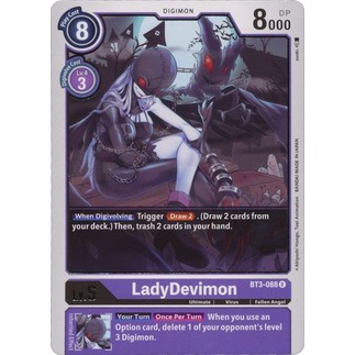 [Mã 155ELSALE giảm 7% đơn 300K] Thẻ bài Digimon - TCG - LadyDevimon / BT3-088'