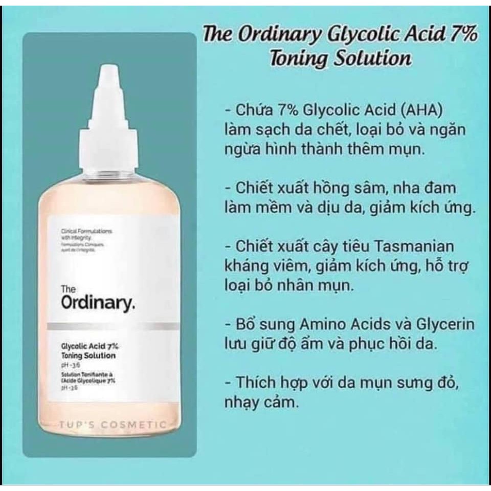 THE ORDINARY CHÍNH HÃNG - Nước hoa hồng làm sáng da ngăn mụn 7% Acid Toning Solution | BigBuy360 - bigbuy360.vn