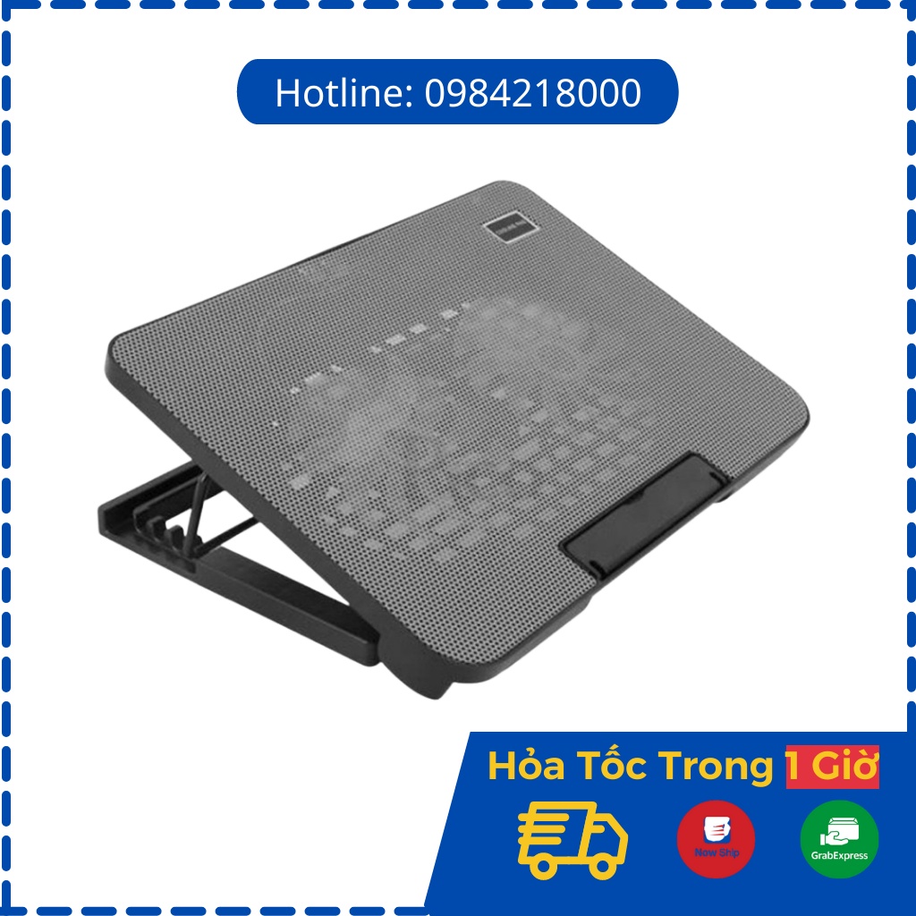 Đế tản nhiệt Laptop Cooling Pad N99 - Đế nghiêng 45 độ - 2 Quạt cực mát - BH 3 tháng [ CHÍNH HÃNG ]