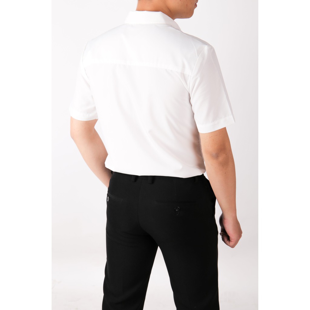 [Mã FAMAYMA2 giảm 10K đơn 50K] Áo sơ mi nam (Trơn) Ngắn Tay cổ cứng | BigBuy360 - bigbuy360.vn