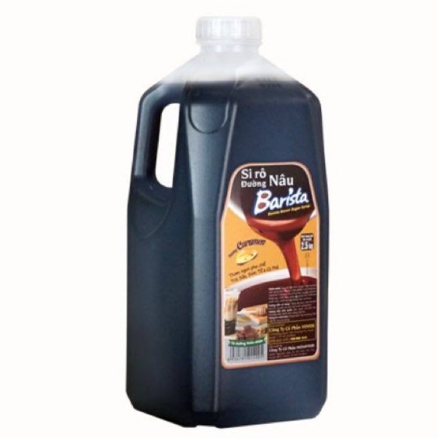 Syrup/Siro Đường Đen BARISTA vị Caramel can 2,5kg- SỰ HOÀN HẢO CHO SỮA TƯƠI ĐƯỜNG ĐEN