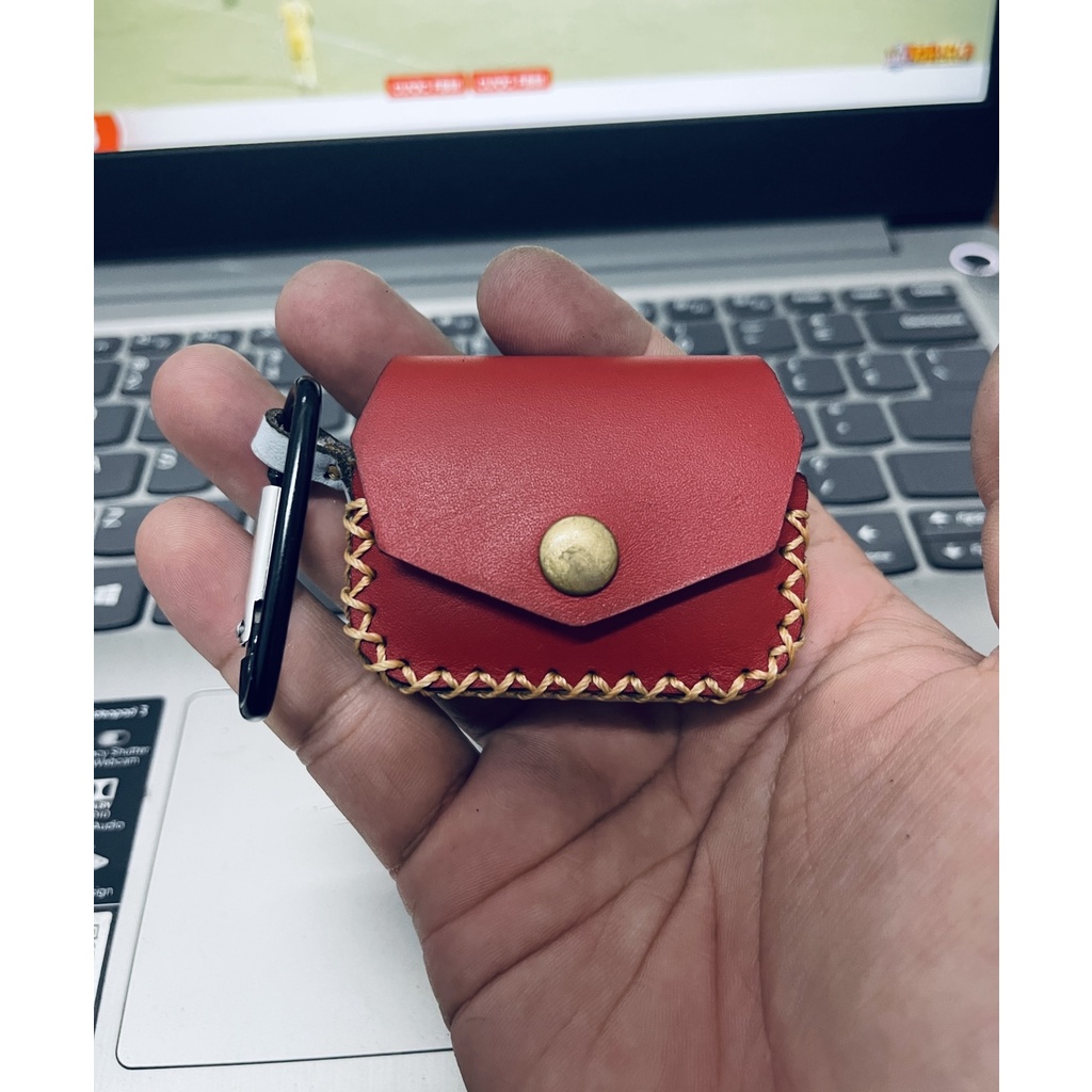 Bao da case tai nghe Airpod 1, 2, i11, i12, 3, Pro ,CASE AIRPOD DA BÒ THẬT MAY THỦ CÔNG, CASE AIRPOD, TẶNG MÓC KHOÁ