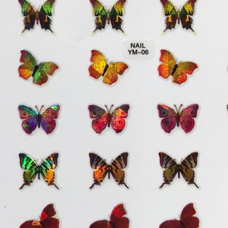 Sticker bướm 3D Sticker trang trí móng