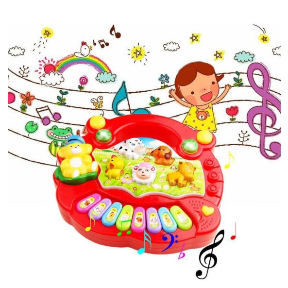 Đồ chơi Đàn piano hình thú có đèn đáng yêu cho bé