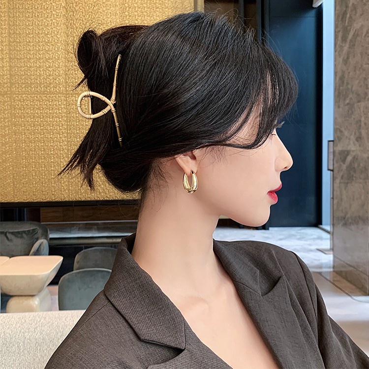 Thời Trang Bông Tai Hình Oval Phong Cách Vintage / Khuyên tai