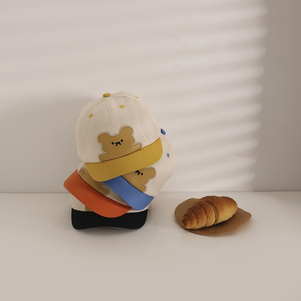 Mũ Lưỡi Trai Che Nắng Bằng Da Thiết Kế Hình Gấu Đáng Yêu Dành Cho Bé