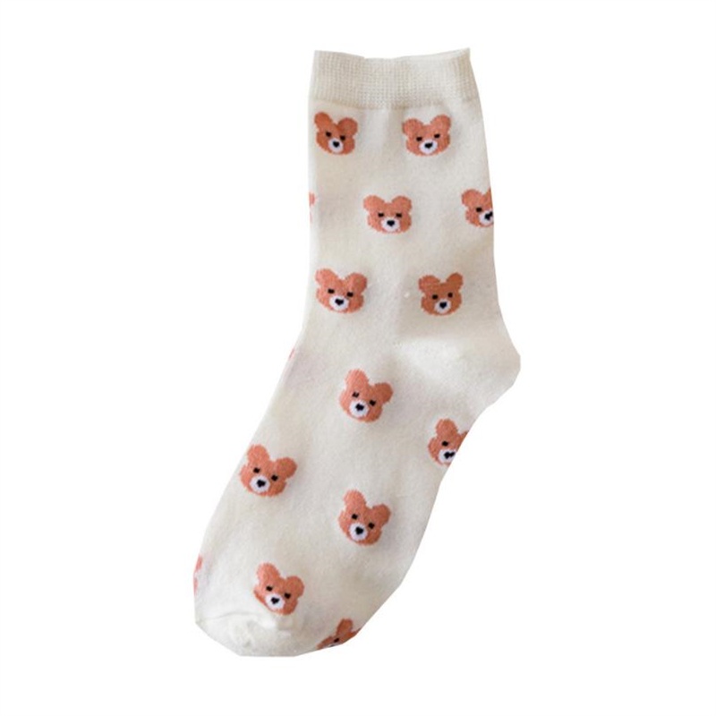 Đôi vớ thoáng khí họa tiết gấu hoạt hình dễ thương bắt mắt