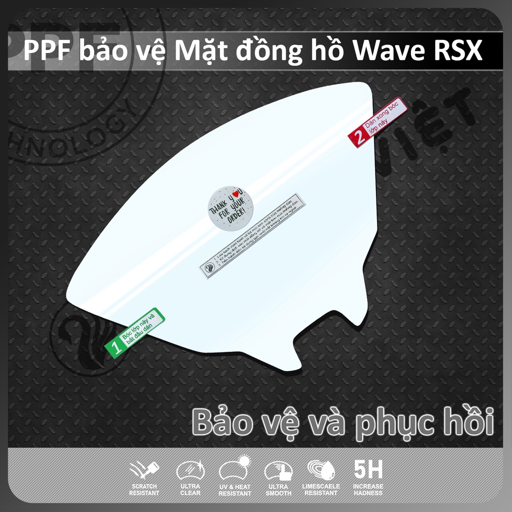 Miếng dán bảo vệ mặt đồng hồ WAVE RSX cao cấp phục hồi mặt đồng hồ RSX