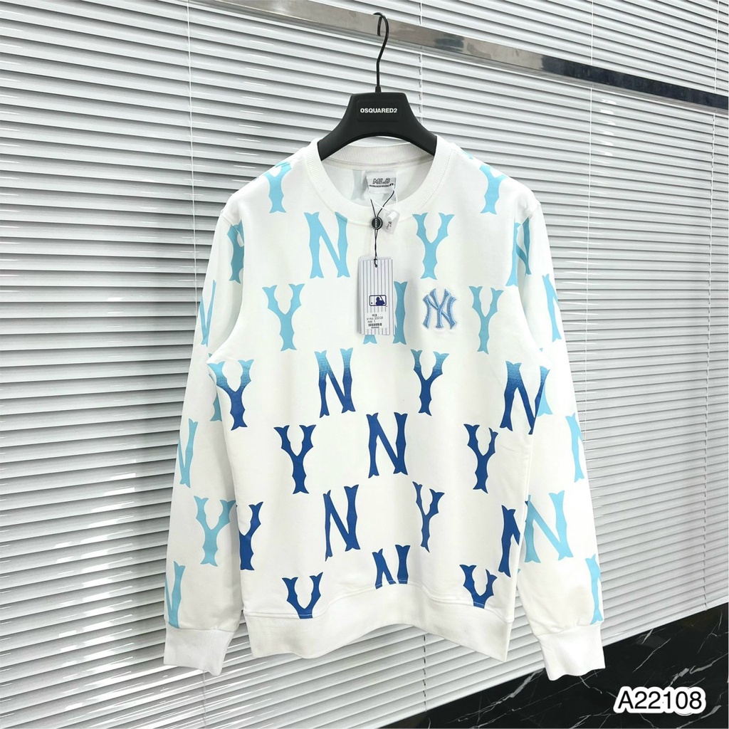 Áo Sweater Nam NY Dập Vân Họa Tiết Chữ In Loang Sang Trọng - Áo Nỉ Nam Nữ NY Chất Nỉ Da Cá Cao Cấp DT FASHION MENWEAR