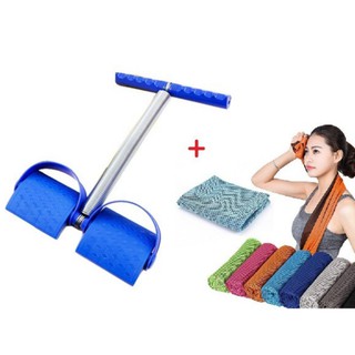 Bộ dụng cụ tập thể dục Tummy Trimmer + khăn lạnh đa năng thể thao