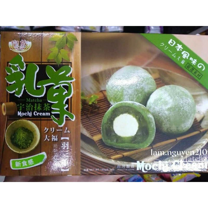 Bánh mochi trà xanh kem royal family -matcha mochi cream