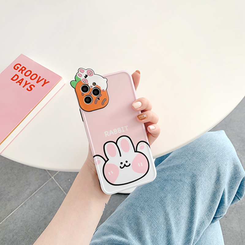 Ốp Điện Thoại Hình Gấu Và Thỏ Đáng Yêu Cho Iphone 12 Pro Max 11 Pro Max X Xr Xs Max Xr 8 7 Plus | BigBuy360 - bigbuy360.vn