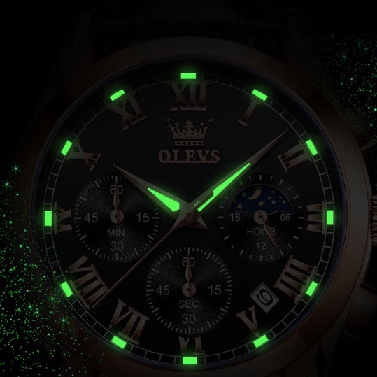 Đồng hồ đeo tay OLEVS cơ cấu thạch anh kim chỉ chống nước cho nam | BigBuy360 - bigbuy360.vn