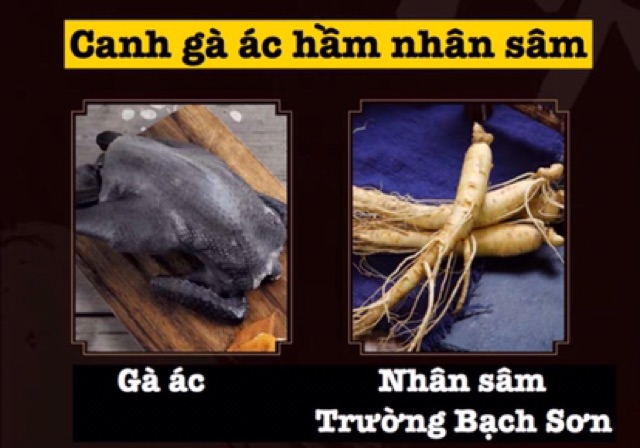 Canh hầm tự sôi gà ác nhân sâm - vịt khoai từ bo bo Lý Tử Thất