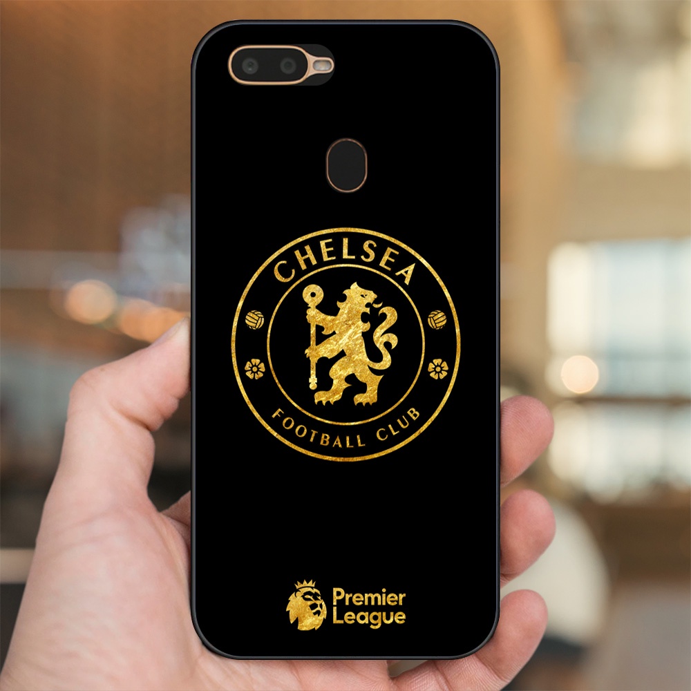Ốp lưng Oppo A5S, A7, A12, F9 viền đen in hình Chelsea FC