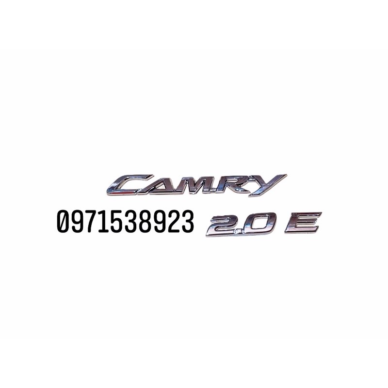 bộ chữ CAMRY 2.0 E dán đuôi xe