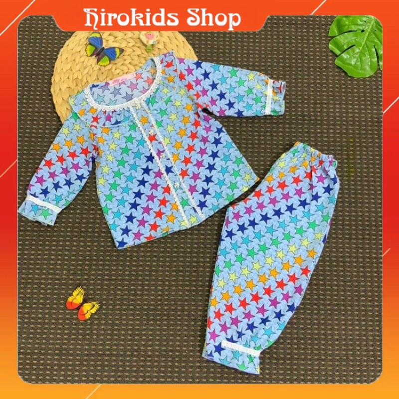 Đồ bộ Pijama Lụa quần dài tay lỡ họa tiết size đại cho bé gái (30-42kg)