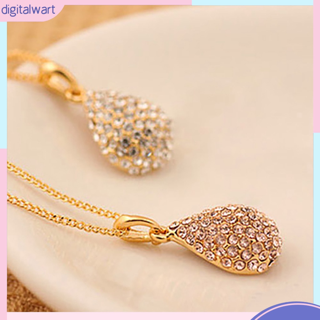 Dây Chuyền Đính Đá Hình Giọt Nước Thời Trang Cho Nữ