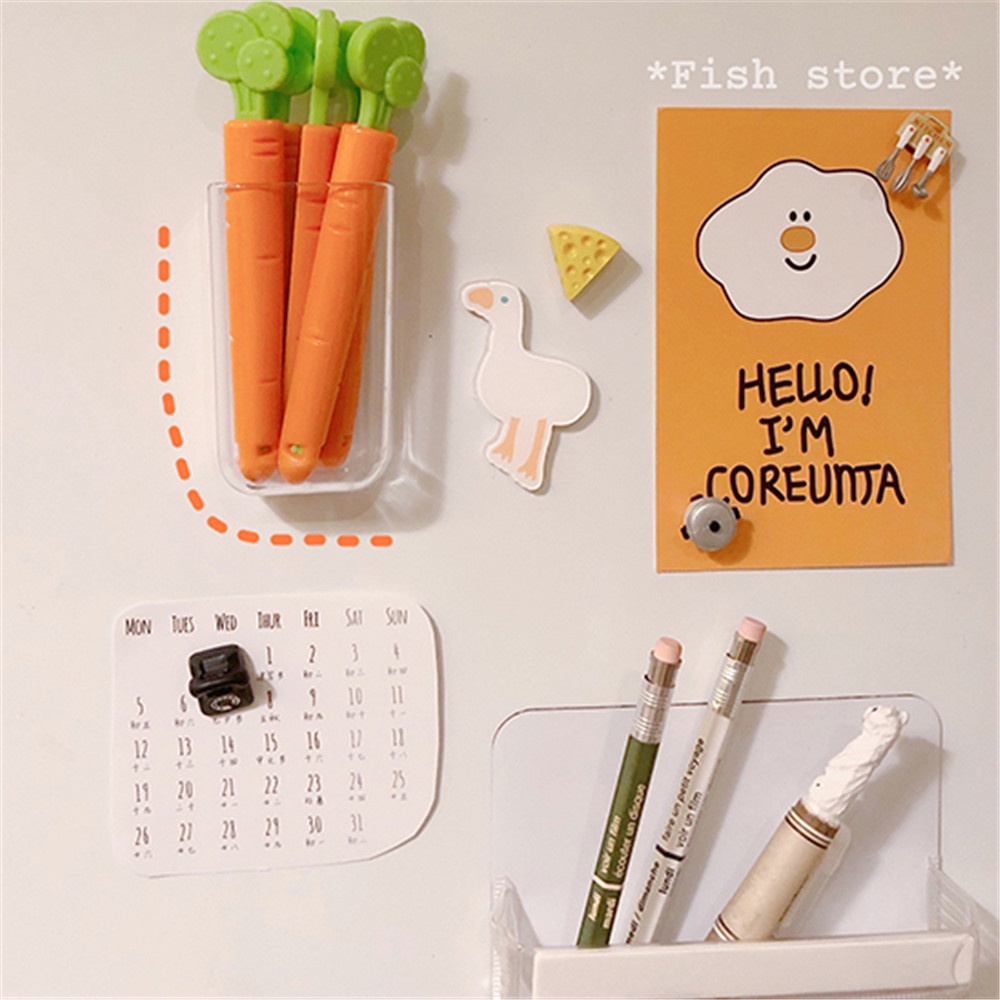 Bộ 5 kẹp túi đựng thực phẩm hình củ cà rốt kèm hộp đựng