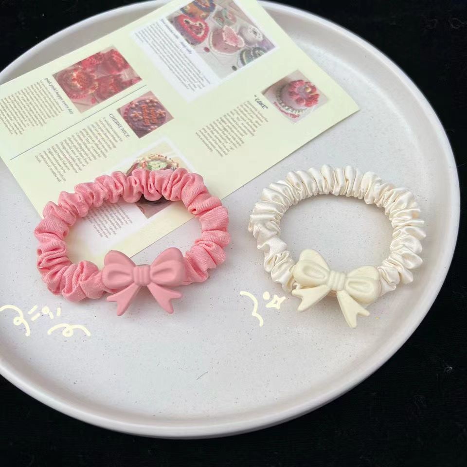 Dây Buộc Tóc Cao Su Kiểu Hoạt Hình Thắt Nơ Cỡ Nhỏ Dễ Thương