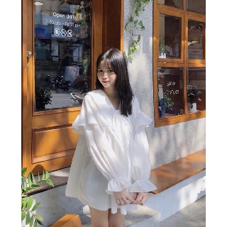 (HÌNH THẬT) Áo Baby Doll (TRẮNG)