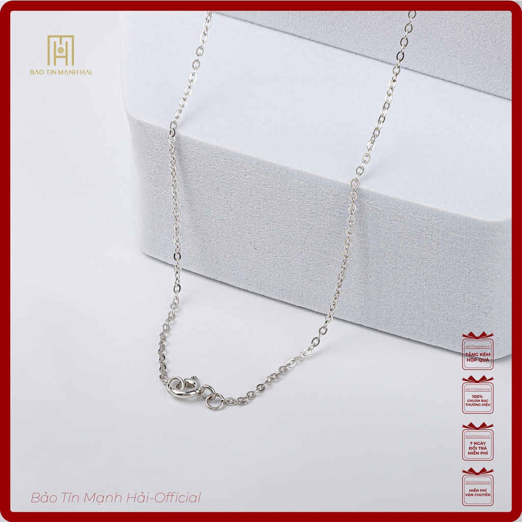 Dây chuyền Bạc ta hình trái tim phong cách Hàn Quốc DB02 Bảo Tín Mạnh Hải