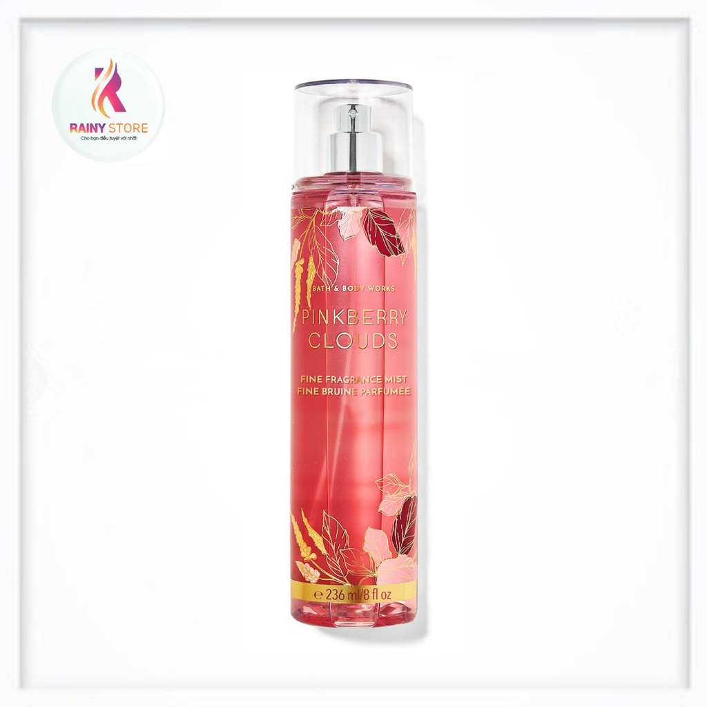 Xịt thơm toàn thân Bath &amp; Body Works Pinkberry Clouds 236ml